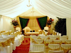 Marquee-hire-with-lining-and-wedding-stage-in-London-middlesex